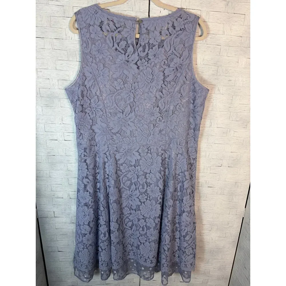 Isaac Mizrahi women’s dress sleeveless lace evening wedding guest plus size  - Picture 2 of 11